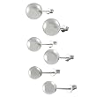 Sterling Silver Ball Stud Earring Set (6mm - 10mm)