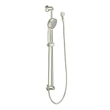 MOEN 3867BN Four Function Hand Shower with Slide Bar, Brushed Nickel
