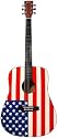American Flag Dreadnought Full Size Guitar