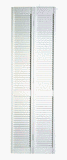 Interpacific Sales Pine Louver/Louver 1-1/8' White Bifold Door