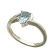 14Kt White Gold Pear Shaped Pale Blue Aquamarine Ring