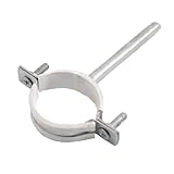 uxcell クランプクリップ　サポート　シルバートーンダブルボルト　4ｃｍ径パイプホルダー