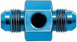 Aeroquip FCM2184 Blue Anodized Aluminum In-Line Fuel Pressure Adapter