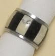 Decorative Napkin Rings With Inlaid Bone Set / 6