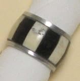 Decorative Napkin Rings With Inlaid Bone Set / 6