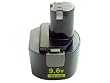9.6v Ni-Cd 1500mAh Equivalent 1400669 1400670 Battery for RYOBI HP961 RY961 Series.