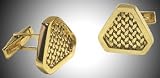 14k Solid Gold Mesh Cufflinks - CL190