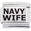 Body Candy Italian Charms Laser Navy Wife