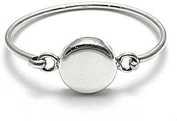 Sandra Creative Design Silver-tone Engravable 6" Child's Bracelet