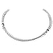 Sterling Silver Twisted Cable Necklace w/ 2 Small Oval Links 16