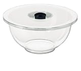 Emsa FIT + FRESH Salatschale mit Deckel, 25 cm ø transparent/schwarz
