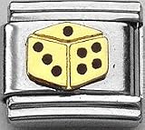 Clearly Charming Gold Color Die Italian Charm