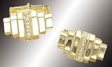 14K Solid Gold & Diamond Cufflinks - CL223 by Oly