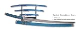 3 Piece Samurai Sword Set Marbeled Blue