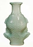 Chinese Celadon Double Carp Vase for Prosperity and Good Fortune -Unique Business Gift