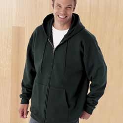 Full Zip Hooded Sweatshirt 90 10 Ultimate Cotton 10oz. by Hanes(ships FREE at $50+)