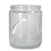 Qorpak GLA-00946 Clear Glass Round 8oz Safety Coated Straight Medium Jar, with 70-400 Neck Finish (Case of 24)