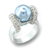 Womens Classic Line Synthetic Pearl Ring, Size: 5-10
