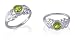 Round Cut Peridot Ring Sterling SIlver