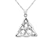 Celtic Trinity Knot Pendant in 14K White Gold with Chain