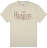 The Beatles - Heavily Worn Logo Specialty Products T-Shirt, S - Sand