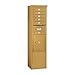 Salsbury Industries 3913S-06GFP Front Loading Single Column Free Standing Horizontal Mailbox Gold