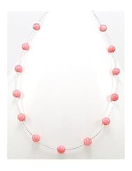 Pink Sponge Coral Necklace In 92.5 Sterling Silver