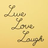 Live Love Laugh Set 3 Wall Mount Metal Wall Word Sculpture, Wall Decor