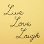 Live Love Laugh Set 3 Wall Mount Metal Wall Word Sculpture, Wall Decor