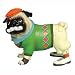 Pugnacious Putter Pug Figurine