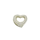 Beautiful Distinguish Silver Float Heart Pendant Fill With Clear CZ