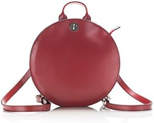 Leather backpack,backpack women,red,leather rucksack,mini backpack purse,everyday backpack,circle backpack EXPRESS SHIPPING