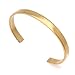 The Beadsmith Bracelet Cuff – Made of Raw Brass – Adjustable, Open Bangle for Men and Women - Flat Style, .25-Inch Wide – Minimalist Design Jewelry – Can Be DIY Custom Designed