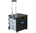 Bazic Folding Cart on Wheels with Lid Cover, 16x18x15 Inches, Case of 3 (3199-3)