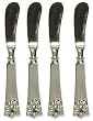 Decorative Pate Knife with Fleur De Lis Handle Set of Four