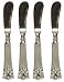 Decorative Pate Knife with Fleur De Lis Handle Set of Four