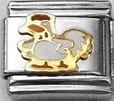 Clearly Charming Rooster Animal Theme Birds Italian Charm Link Bracelet