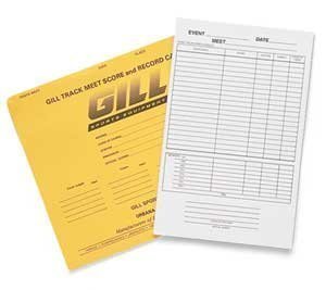 Set of 2 Track and Field Meet Record Cards w/Folder (set of 18)