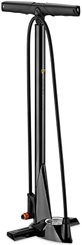Airace Bike Aluminum Floor Tire Pump with Large Gauge 240 PSI, Reversible Schrader, Presta, Dunlop and E/V Air Valves
