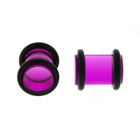 Purple Acrylic Plug, 10g - Sold As Pair