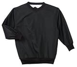 NEW Sport-Tek - Youth Nylon V-Neck Wind Shirt Black-XS