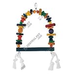 TOY BIRD LG WOOD/ROPE SWING