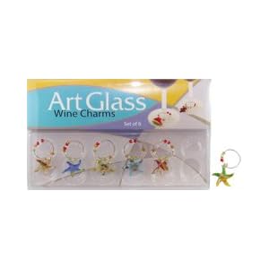 Click here to buy Art Glass Wine Charms Assorted StarfishTheme by Art Glass Wine Charms.