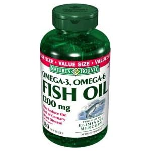 Nature's Bounty Omega-3, Omega-6 Fish Oil 1200mg 180 softgels by Nature's Bounty