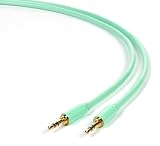 Aurum Cables 3.5mm Male To 3.5mm Male Stereo Audio Cable - For iPhone, iPad or Smartphones - 12 Feet (GREEN)