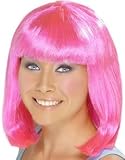 NEW LADIES HOT PINK CHEERLEADER WIG FANCY DRESS COSTUME