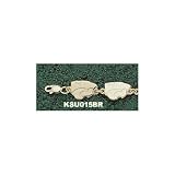 Kansas State University Powercat 3/8 7 3/8 Bracelet -14K/10K Gold or Stainless Steel