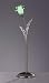 Trio LED Deko Tischleuchte BLUME  inklusive LED LM Batterien Farbwechsler Glasdeko Nickel matt Höhe 45 cm