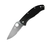 Spyderco Tenacious G-10 Handle Folding Combo Edge Knife C122GPS