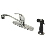 Kingston Brass 4-Hole Kitchen Faucet/ Single Handle - Satin Nickel
